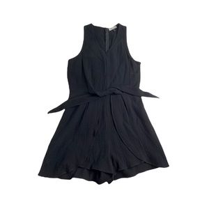 Samantha Dru Black Tie Front Romper
